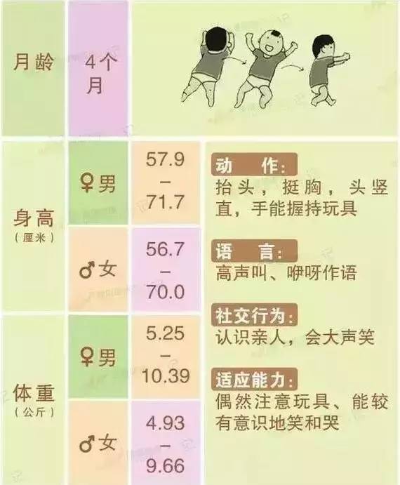 最新儿童发育对照表标准概述